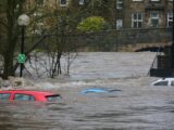 flooded car